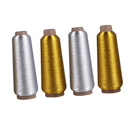 OSALADI 4 Rollen Metallic Stickgarne für DIY Kreuzstich Gold Silber Langlebig und Vielseitig für Computergestützte Stickerei und Kreative Projekte OSALADI 4 Rollen Metallic Stickgarne für DIY Kreuzstich Gold Silber Langlebig und Vielseitig für Computergestützte Stickerei und Kreative Projekte von OSALADI