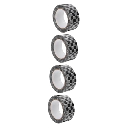 OSALADI 4 Rollen Schwarz-weiß kariertes Band Warenverpackungsband Muster Schwarzes Band farbiges klebeband wiederstandsband Klebeband für Verpackungskartons Versandband nachfüllen bopp OSALADI 4 Rollen Schwarz-weiß kariertes Band Warenverpackungsband Muster Schwarzes Band farbiges klebeband wiederstandsband Klebeband für Verpackungskartons Versandband nachfüllen bopp von OSALADI