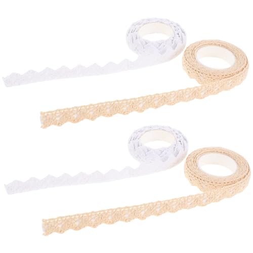 OSALADI 4 Rollen Selbstklebendes Spitzenband Dekorative Bastelbänder Geschenkband Dekoratives Bastelband Bastelverzierungsband Spitzenbänder Aus Baumwolle OSALADI 4 Rollen Selbstklebendes Spitzenband Dekorative Bastelbänder Geschenkband Dekoratives Bastelband Bastelverzierungsband Spitzenbänder Aus Baumwolle von OSALADI