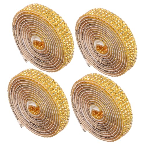OSALADI 4 Rollen Selbstklebendes Strassband Reihen Breit Glitzernde DIY Dekoration für Kleidung Schuhe Geschenkverpackung Langlebig Funkeln OSALADI 4 Rollen Selbstklebendes Strassband Reihen Breit Glitzernde DIY Dekoration für Kleidung Schuhe Geschenkverpackung Langlebig Funkeln von OSALADI