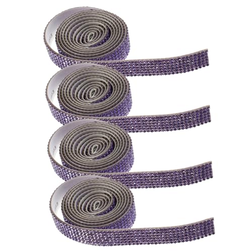 OSALADI 4 Rollen Strass Applikationen zum Aufbügeln Funkelnde DIY Rhinestone Patches für Brautgürtel Kleid Dekoration Selbstklebend Langlebig Breit von OSALADI