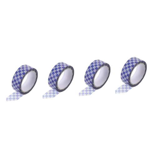 OSALADI 4 Rollen Washi Tape Kariert Dekoratives Gitter Klebeband für Scrapbooking Diy Projekte Geschenkverpackungen und Bastelarbeiten Selbstklebend Einfach Abzureißen Kariert von OSALADI