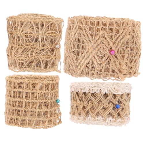 OSALADI 4 Rollen Woven Geschenkband Diy Bastelband Vintage Ribbon für Geschenkverpackungen Partys Hochzeiten und Projekte Teiliges Baumwoll Material OSALADI 4 Rollen Woven Geschenkband Diy Bastelband Vintage Ribbon für Geschenkverpackungen Partys Hochzeiten und Projekte Teiliges Baumwoll Material von OSALADI