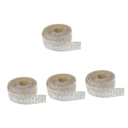 OSALADI 4 Rollen Würfelband Dekoration Bänder für Handwerk Kristalle Masse Strassband Strasssteine Wickeln für Handwerk selbstklebende Strasssteine Heißschmelzkleber OSALADI 4 Rollen Würfelband Dekoration Bänder für Handwerk Kristalle Masse Strassband Strasssteine Wickeln für Handwerk selbstklebende Strasssteine Heißschmelzkleber von OSALADI