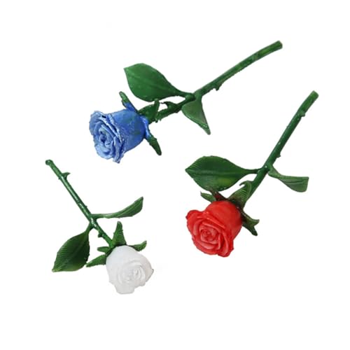 OSALADI 4 STÜCKE Teiliges Mini Rosenmodell aus Kristall Harz DIY Bastelornamente in Weiß Langlebig und Kreativ für Epoxidharz Kunstwerke Dekoration für Handarbeiten und Geschenkideen von OSALADI