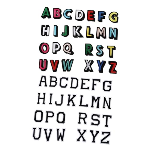 OSALADI 4 Sätze Alphabet Aufnäher zum Aufbügeln für Kleidung Schwarze Weiße Buchstaben Bunte Buchstaben Diy Applikationen für Kreative Kostüme und Reparaturen OSALADI 4 Sätze Alphabet Aufnäher zum Aufbügeln für Kleidung Schwarze Weiße Buchstaben Bunte Buchstaben Diy Applikationen für Kreative Kostüme und Reparaturen von OSALADI