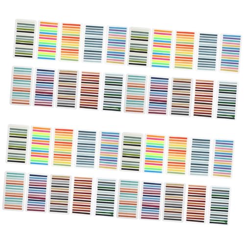 OSALADI 4 Sätze Aufkleber Markieren Farbe Notenlesestreifen Registerkarten Mehrfarbig Highlight-streifen Praktische Lesestreifen Buch-textmarker Textmarker-tabs Das Haustier 10 Stück * 4 von OSALADI