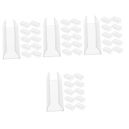 OSALADI 4 Sätze Bar Clip Etiketten Anzeige Tag-display-halter Schild Für Zeichen Stehen Einzelhandelszubehör Stabiler Das Haustier Transparent 60 Stück * 4 von OSALADI