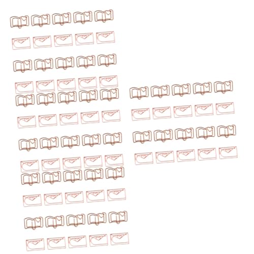 OSALADI 4 Sätze Buchhülle Büroklammern in Buchstabenform Multi-gebrauchspapierclips Miniclips Geformt Lustige Papierclips Rose Rostfreier Stahl 20 Stück * 4 von OSALADI