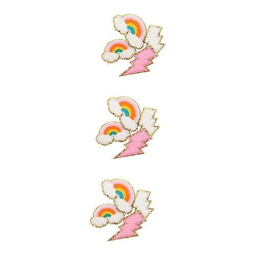 OSALADI 4 Sätze Bügelflicken Teilig Cartoon Regenbogen Aufnäher Selbstklebend Für Diy Kleidung Taschen Und Bastelprojekte Langlebig Und Farbenfroh Zum Reparieren Und 14 Stück * 4 von OSALADI
