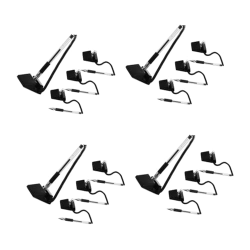 OSALADI 4 Sätze Büro-gelstift Bürostift Mit Kette Tisch Desktop-gel-tintenstift Multi Kugelschreiber Schreibkladde Stifte Für Geschäftszeichen Geschäftszubehör Plastik Black 4 Stück * 4 von OSALADI