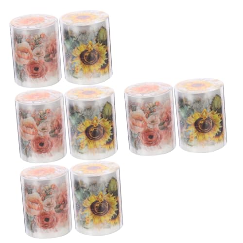 OSALADI 4 Sätze Dekoratives Pet Tape Für Journals Vintage Pflanzenmuster Pro Für Scrapbooking Bastelarbeiten Und Partydekorationen 2 Rollen * 4 von OSALADI