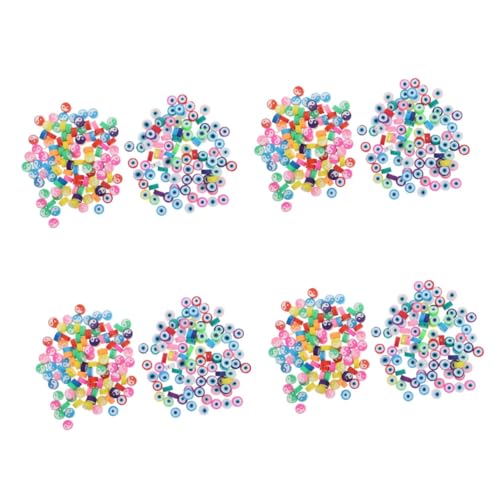 OSALADI 4 Sätze Diy Polymer Clay Perlen Bunte Spacer Beads Für Armbänder Und Haltbar Und Bastelzubehör Für Kreative Schmuckherstellung 200 Stück * 4 von OSALADI