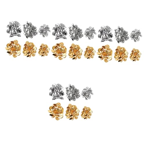 OSALADI 4 Sätze Diy Schmuck Zubehör Clip Crimp Enden Für Kordel Und Quasten Weiß Und Gold Für Schmuckherstellung 300 Stück * 4 von OSALADI