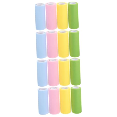 OSALADI 4 Sätze Diy Tüllband Tüllgewebe Pastellfarben Anpassbar Für Hochzeitsdekoration Bastelprojekte Und Langlebig Und Knitterfrei Für Ideen 4 Rollen * 4 von OSALADI