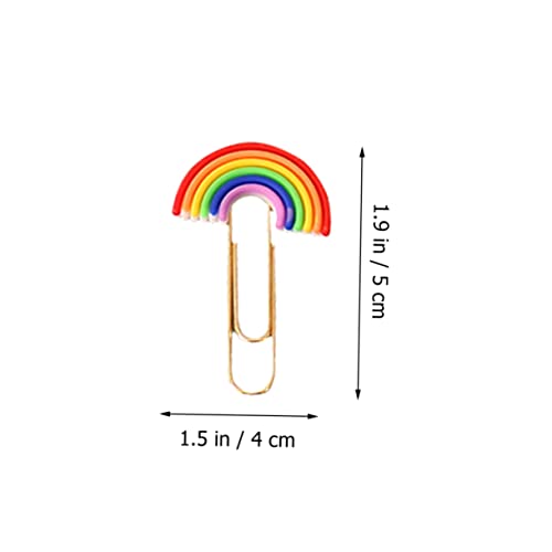 OSALADI 4 Sätze Farbige Büroklammern Niedliche Rainbow Clips Für Dokumente Lesezeichen Und Bastelprojekte Vielseitige Büroklammern Für Zuhause Schule Und Büro 20 Stück * 4 von OSALADI