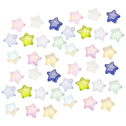OSALADI 4 Sätze Fünfzackige Anhänger Perlen Für Diy Schmuckdesign Glitzernde Kristallperlen Für Armbänder Und Bastelprojekte Vielseitige Lose Perlen 100 Stück * 4 von OSALADI