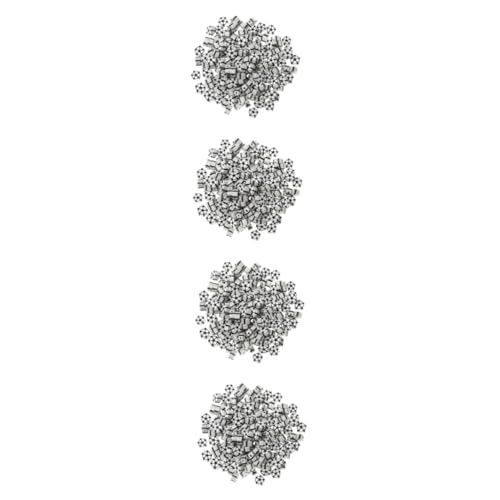 OSALADI 4 Sätze Fußball Perlen Für Diy Schmuckherstellung Weiche Polymer Spacer Perlen Für Armbänder Bastelprojekte Fußball Thema Schmuckzubehör 100 Stück * 4 von OSALADI