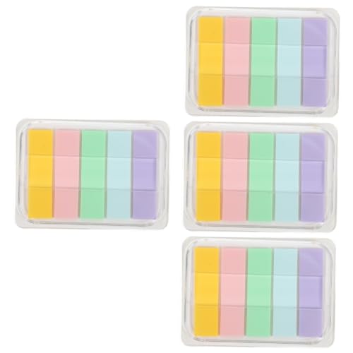 OSALADI 4 Sätze Haftnotizen Selbstklebende Index Tabs für Büro und Schule Bunte Wiederverwendbare Lesezeichen und Notizen Praktische Markierungen für Notizen und Organisation von OSALADI