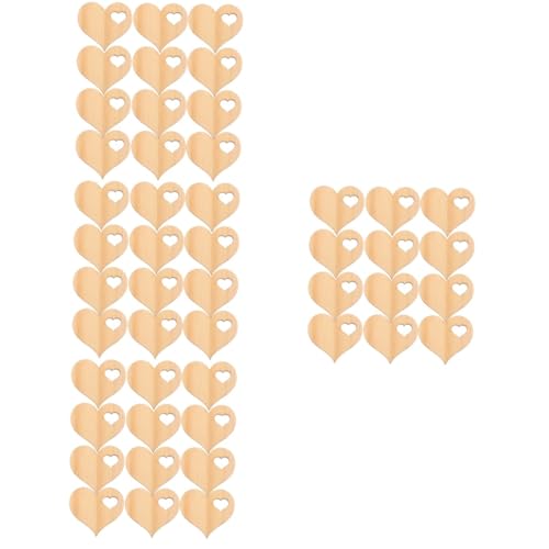 OSALADI 4 Sätze Holzherzen Dekoration Unbehandelte Herz Holzscheiben Für Diy Bastelprojekte Hochzeit Und Geschenkanhänger Große Holzherzen Für Kreative Gestaltungen 100 Stück * 4 von OSALADI