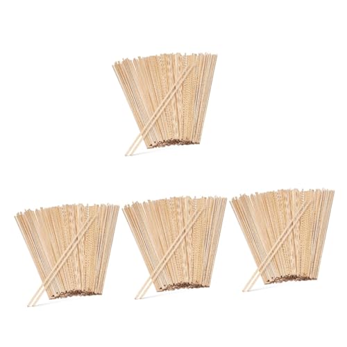 OSALADI 4 Sätze Holzstäbchen Dübel Für Bastelprojekte Unbehandelte Hartholzstäbe Vielseitige Diy Materialien Für Modellbau Und Handwerk 150 Stück * 4 von OSALADI