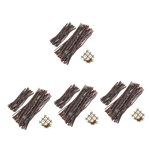 OSALADI 4 Sätze Holzstäbe Für Bastelarbeiten Stäbe Stäbe Natürliche Holzsticks Für Diy Projekte Dekorationen Und Vielseitige Verwendung Für Heimwerker Und Fotorequisiten 50 Stück * 4 von OSALADI