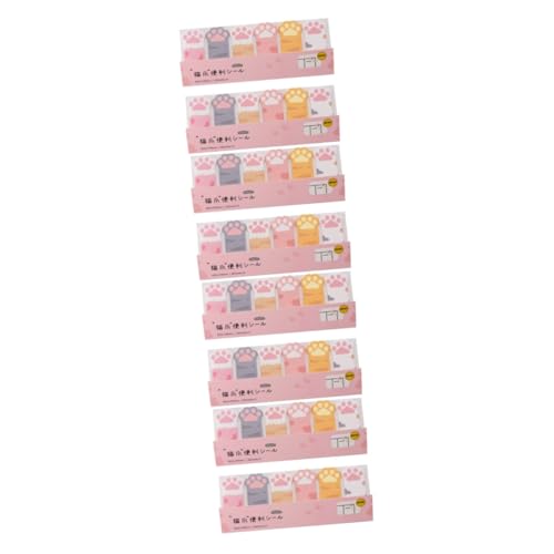 OSALADI 4 Sätze Katzenpfoten Haftnotizen Praktische Selbstklebende Memo Pads Für Schule Büro Und Zuhause Dekorative Seitenmarker Für Notizen Und Erinnerungen 2 Stücke * 4 von OSALADI