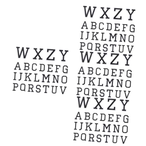 OSALADI 4 Sätze Kleidungsflicken Benutzerdefinierter Patch Überweisen Schälen Stickerei Reparatur Briefe Gestickte Aufnäher Buchstabenflecken Polyester Black 26 Stück * 4 OSALADI 4 Sätze Kleidungsflicken Benutzerdefinierter Patch Überweisen Schälen Stickerei Reparatur Briefe Gestickte Aufnäher Buchstabenflecken Polyester Black 26 Stück * 4 von OSALADI