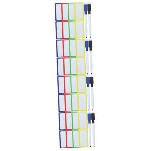 OSALADI 4 Sätze Magnetische Namensschilder Teilig Wiederbeschreibbare für Whiteboards und Kühlschränke Leicht und Tragbar für Büro und Zuhause mit Zufälligem Weißen Stift OSALADI 4 Sätze Magnetische Namensschilder Teilig Wiederbeschreibbare für Whiteboards und Kühlschränke Leicht und Tragbar für Büro und Zuhause mit Zufälligem Weißen Stift von OSALADI