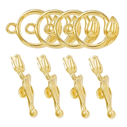 OSALADI 4 Sätze Metallverbindungsschnalle Knebelverschlüsse Zum Selbermachen Von Schmuck Knebelverschlüsse Aus Metall Werkzeug Zur Herstellung Von Armbändern Golden Kupfer von OSALADI