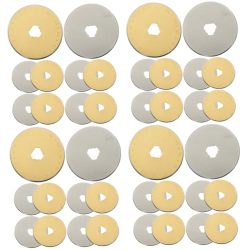 OSALADI 4 Sätze Patchwork Klingen Quiltstoff Quiltzubehör Rotationsstoffschneider Handwerkskompatibles Nähmaterial Ersatz Rotationsschneider Handmaschinen 10 Stück * 4 OSALADI 4 Sätze Patchwork Klingen Quiltstoff Quiltzubehör Rotationsstoffschneider Handwerkskompatibles Nähmaterial Ersatz Rotationsschneider Handmaschinen 10 Stück * 4 von OSALADI
