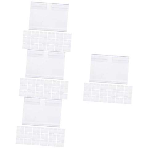 OSALADI 4 Sätze Preisschildhalter Aus Pvc Robuste Transparente Etikettenclips Für Supermärkte Und Geschäfte Für Preisschilder Und Beschriftungen 50 Stück * 4 von OSALADI