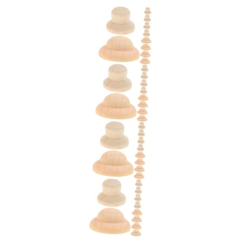 OSALADI 4 Sätze Puppenhut Aus Holz Miniatur-puppenhüte Puppenhüte Für Handwerk Diy Leere Peg-puppen-mütze Hut Für Peg-puppen Bemalte Peg-puppenmütze Diy Holzhut Basteln Beige 40 Stück * 4 OSALADI 4 Sätze Puppenhut Aus Holz Miniatur-puppenhüte Puppenhüte Für Handwerk Diy Leere Peg-puppen-mütze Hut Für Peg-puppen Bemalte Peg-puppenmütze Diy Holzhut Basteln Beige 40 Stück * 4 von OSALADI