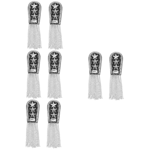 OSALADI 4 Sätze Quasten Eskapula Schmuck Vintage Quaste Epaulet Schulter-abzeichen- Schulterklappen Aus Metall Mit Quaste Schulterklappen Mit Baumelnden Ketten Legierung 2 Stücke * 4 OSALADI 4 Sätze Quasten Eskapula Schmuck Vintage Quaste Epaulet Schulter-abzeichen- Schulterklappen Aus Metall Mit Quaste Schulterklappen Mit Baumelnden Ketten Legierung 2 Stücke * 4 von OSALADI
