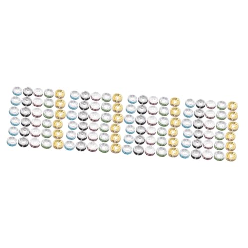 OSALADI 4 Sätze Runde Diy Schmuckperlen Gemischte Farben Spacer Beads Für Armband Und Ketten Glänzende Glasperlen Für Bastelprojekte Und Schmuckherstellung 300 Stück * 4 von OSALADI