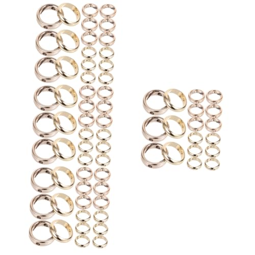 OSALADI 4 Sätze Runde Perlenrahmen Diy Metallperlen Abstandshalter Für Ohrringe Armbänder Und Vielseitig Und Kreativ Einsetzbar Für Schmuckliebhaber Und Bastelprojekte 20 Stück * 4 von OSALADI