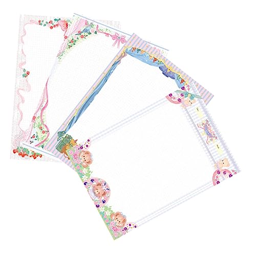 OSALADI 4 Sätze Scrapbooking Papier mit Niedlichen Cartoon Motiven Dekoratives Bastelpapier für Diy Journale und Kreative Handarbeiten Gemischte Farben für Scrapbook Hintergründe und von OSALADI