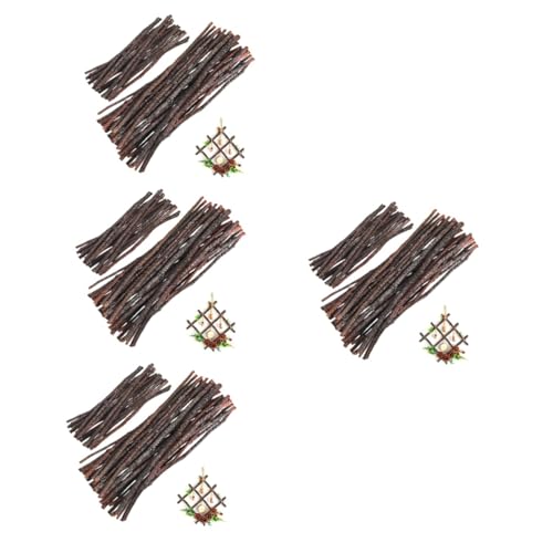 OSALADI 4 Sätze Stockhandwerk Stammscheiben Zum Basteln Dekoration Holzstöcke Für Bastelzwecke Protokoll Lang Kleine Bastelstäbchen Bastelstöcke Jumbo Mini-zweige Hölzern 50 Stück * 4 von OSALADI