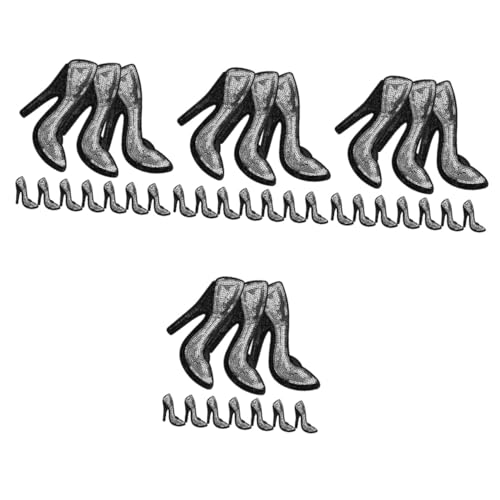 OSALADI 4 Sätze Stoffmontage Dekoration Patch Basteln Dekorativ Flicken Nähen Flecken Flicken Für Bekleidung Kleidungsdekor-accessoire Kleiderflicken Pailletten Silber 5 Paare * 4 von OSALADI
