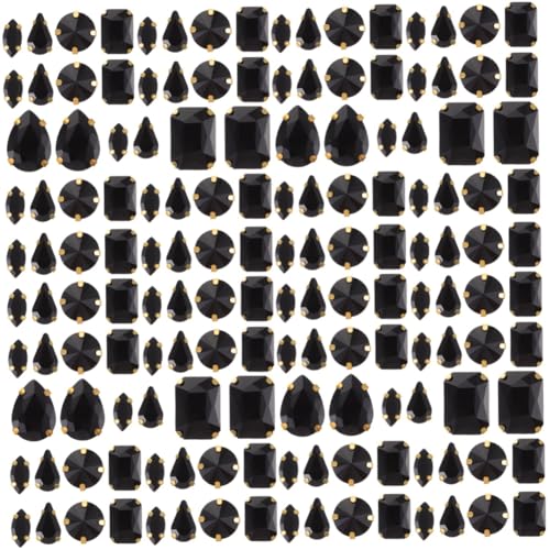 OSALADI 4 Sätze Strasssteine Zum Annähen Glitzernde Diy Materialien Für Kleidung Und Accessoires Dekoration Für Handwerk Und Kreative Projekte 50 Stück * 4 von OSALADI