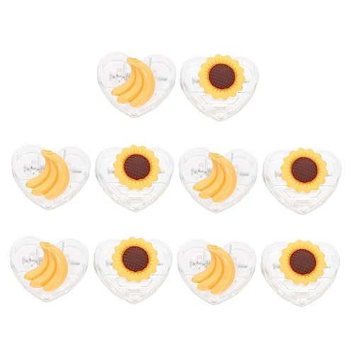 OSALADI 4 Sätze Studentenhefter Clips Lustige Cartoon Form Praktische Büroklammern Für Schule Und Büro Bananen Und Sonnenblumen Für Organisieren Von Dokumenten Und Notizen 10 Stück * 4 von OSALADI