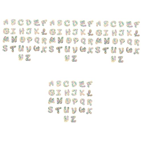 OSALADI 4 Sätze Teiliges Alphabet Aufnäher Bunte Bestickte Patches Für Diy Kleidung Rucksäcke Hüte Und Taschen Einfach Aufzubügeln Für Kreative Reparaturen Und Dekorationen 26 Stück * 4 von OSALADI