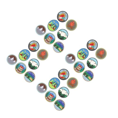 OSALADI 4 Sätze Teiliges Cartoon Tier Stickerei Patches Für Kleidung Rucksäcke Diy Applikationen Bunte Bügelbilder Für Kreative Bastelprojekte Und Reparaturen 7 Stücke * 4 von OSALADI