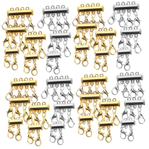OSALADI 4 Sätze Teiliges Magnetische Halskettenverschlüsse Doppel Und Dreifach Layer Separator Für Schmuck Für Armbänder Und Schmuckzubehör 8 Stücke * 4 OSALADI 4 Sätze Teiliges Magnetische Halskettenverschlüsse Doppel Und Dreifach Layer Separator Für Schmuck Für Armbänder Und Schmuckzubehör 8 Stücke * 4 von OSALADI