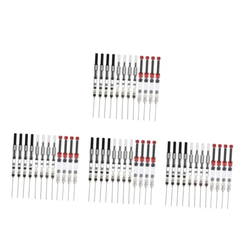 OSALADI 4 Sätze Tintenfüller Für Füllfederhalter Ergonomischer Tintenabsauger Für Einfache Nachfüllung in Rot Silber Und Schwarz Je 12 Stück * 4 von OSALADI
