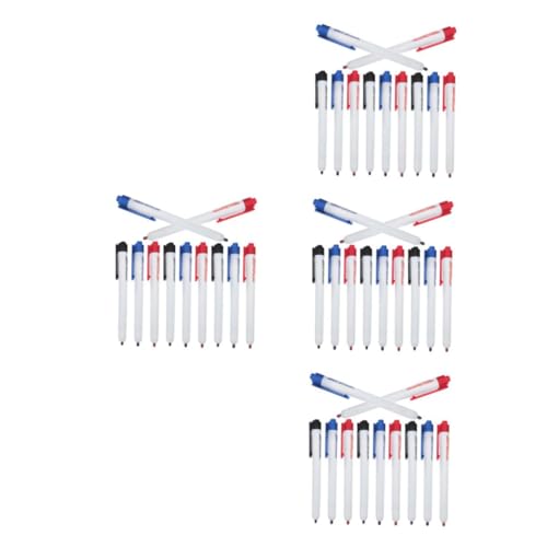 OSALADI 4 Sätze Whiteboard -marker Schule Trockener Tafelwischer Dünn Unterrichtsmaterialien Für Lehrer Magnetischer Trocken Abwischbarer Marker Plastik 12 Stück * 4 von OSALADI