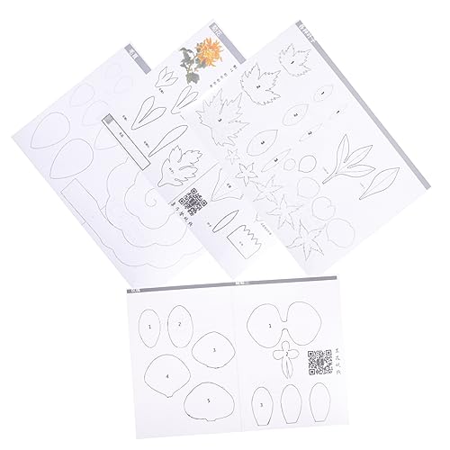 OSALADI 4 Sets Druckvorlage 3D Papierblumen Blumenschablonen DIY Bastelblumen Papierblumen Dekorationen Für Wand Prägepapier Stanzformen Papierblumen Dekorationen Für Partys Rosa von OSALADI
