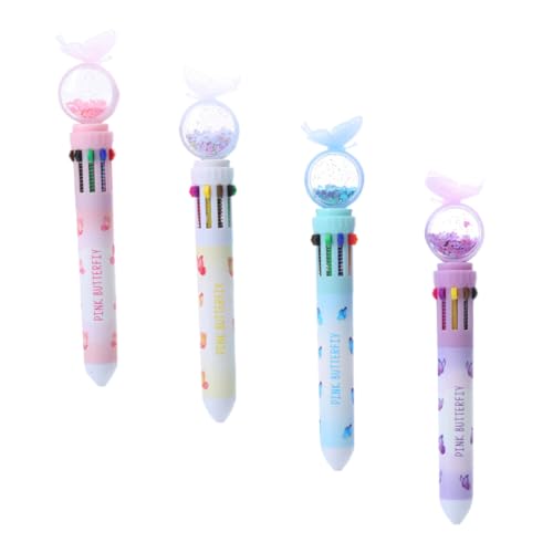 OSALADI 4 Stück Bunte Multifunktions Kugelschreiber Glitzernde Ballpoint Stifte für Schreiben Zeichnen und Gestalten von Notizen Tagebüchern und Scrapbooks von OSALADI
