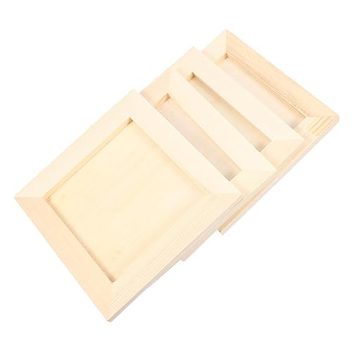 OSALADI 4 Stück Diy Bilderrahmen Holz Kunstrahmen für Tonmalerei Robuste Sichere Holzrahmen für Kreative Bastelprojekte von OSALADI