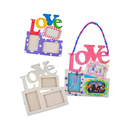 OSALADI 4 Stück Diy-accessoires Für Material Für Fotorahmen Selber Machen Bastelbedarf Für Fotorahmen-diy-material Holz-diy-material Diy-fotorahmen- von OSALADI